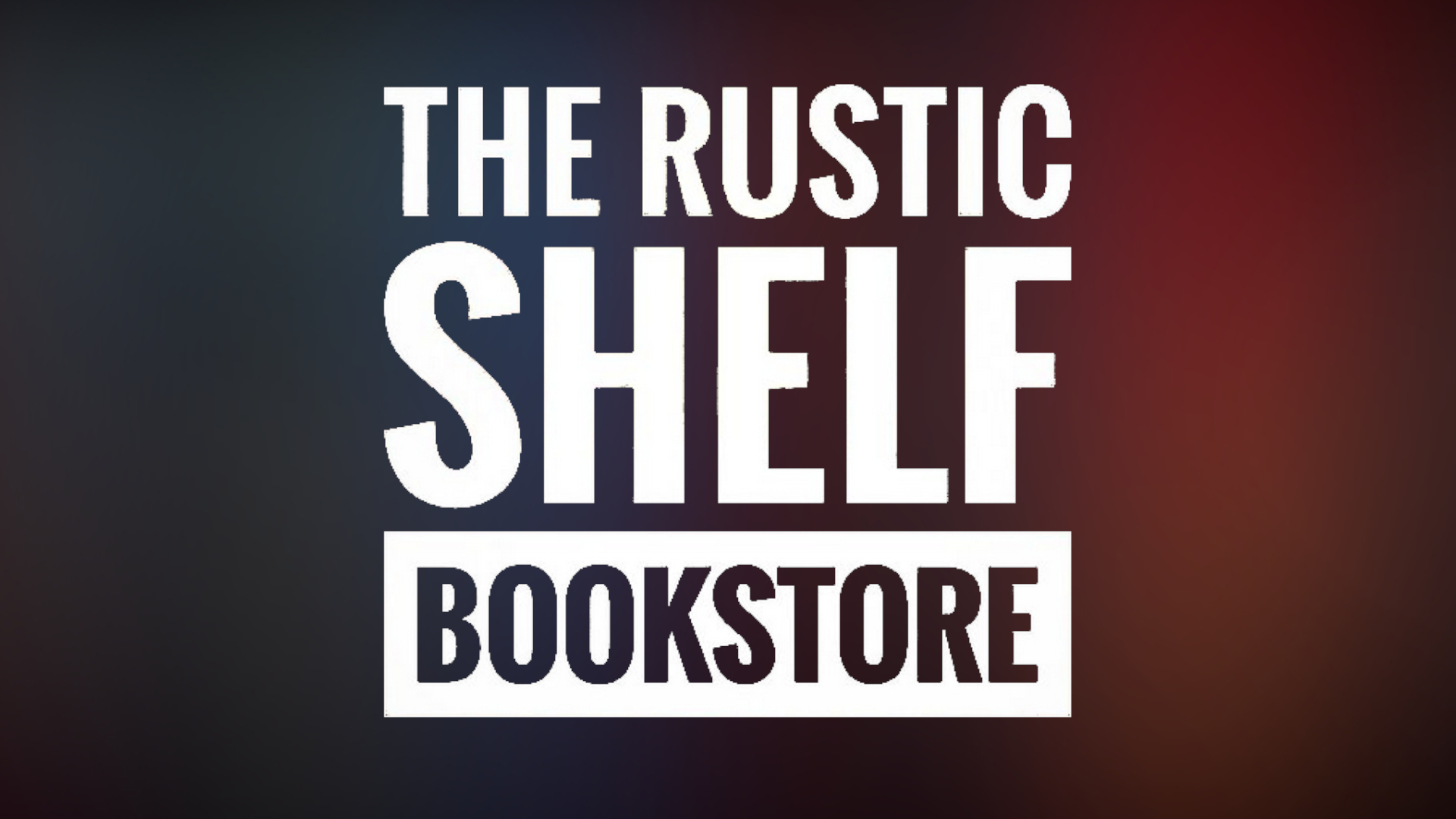 the rustic shelf bookstore logo with shelves in the background